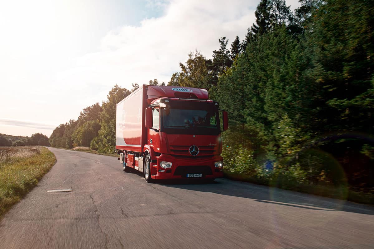 Lastbil transportväg
